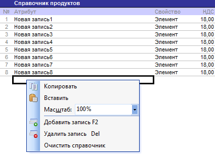 Перед разработкой плана продаж, нужно создать справочник «Продуктов»